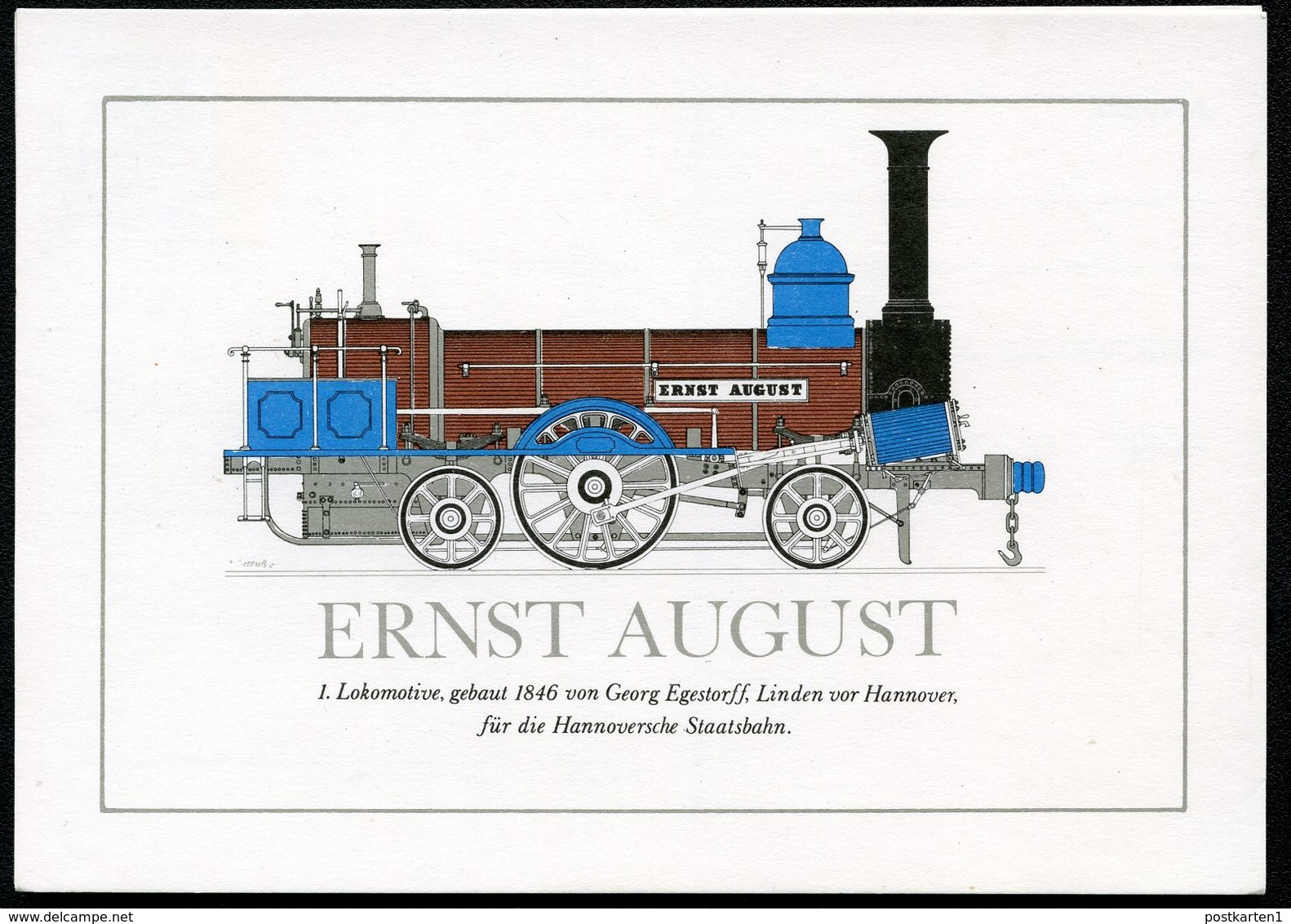 Bund PP100 D2/020 LOKOMOTIVE ERNST AUGUST Hannover 1977  NGK 6,00 € - Cartoline Private - Nuovi