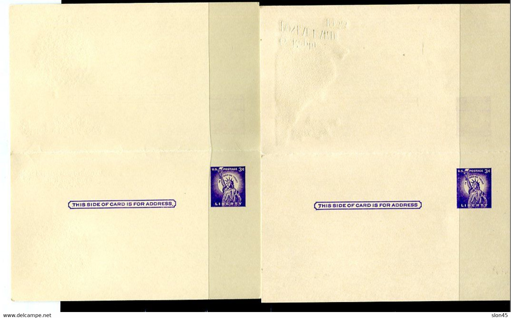 USA 2 Postal Stationary Card First Day Issue Liberty Type With An Answer Card 11494 - 1941-60