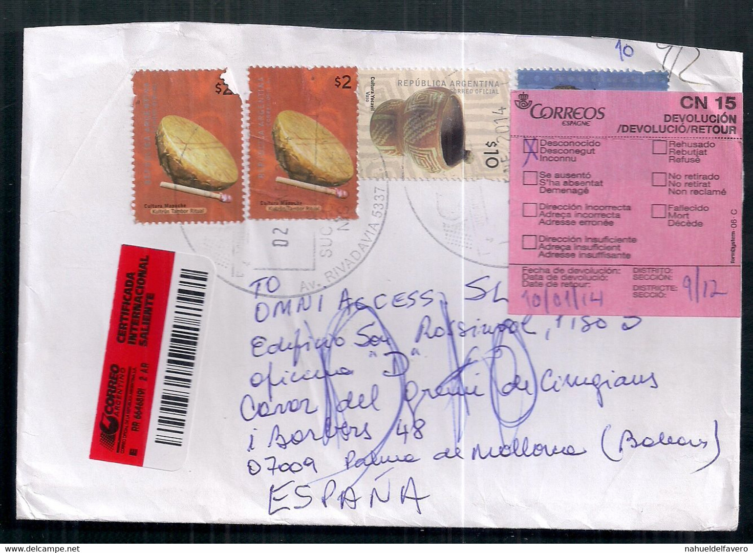 Argentina - Enveloppe Timbrée Moderne - Cartas & Documentos