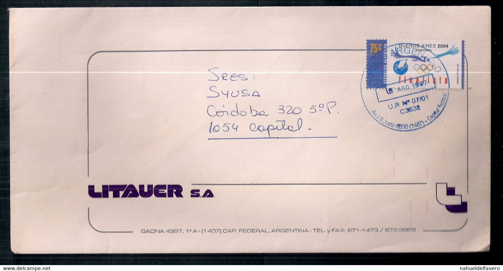 Argentina - Enveloppe Timbrée Moderne - Storia Postale