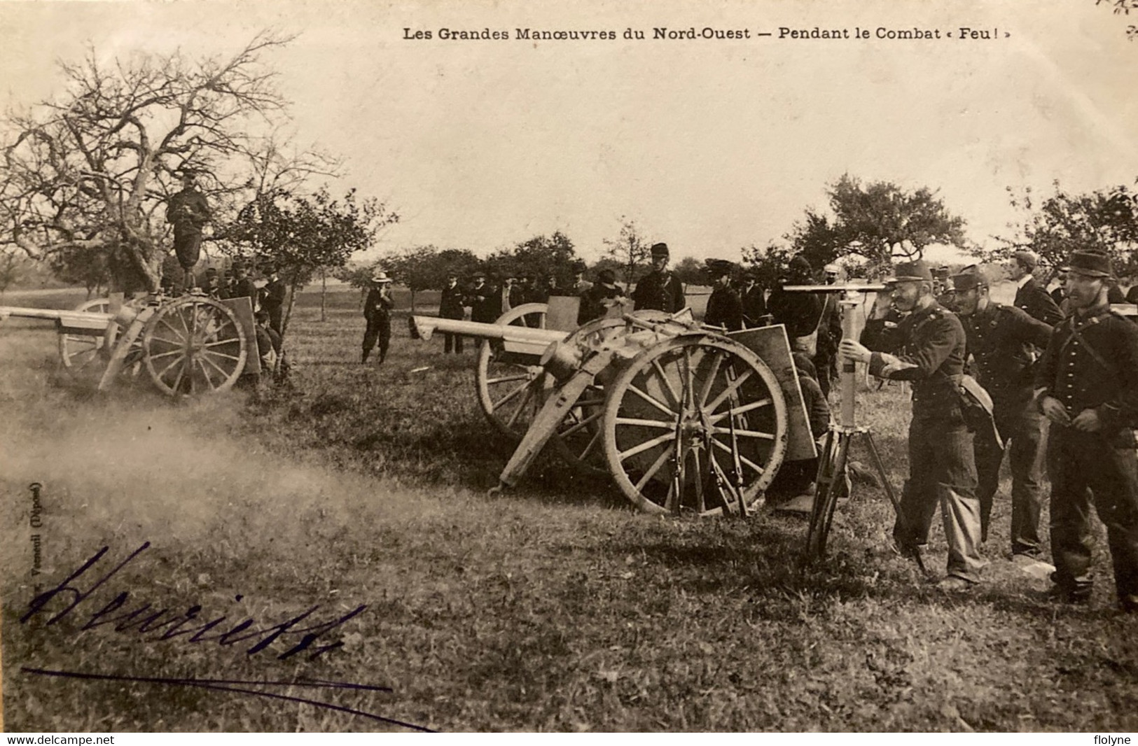 Militaria - Série De 4 Cpa - Les Grandes Manœuvres Du Nord Ouest - Militaires Troupes Armement - Manoeuvres