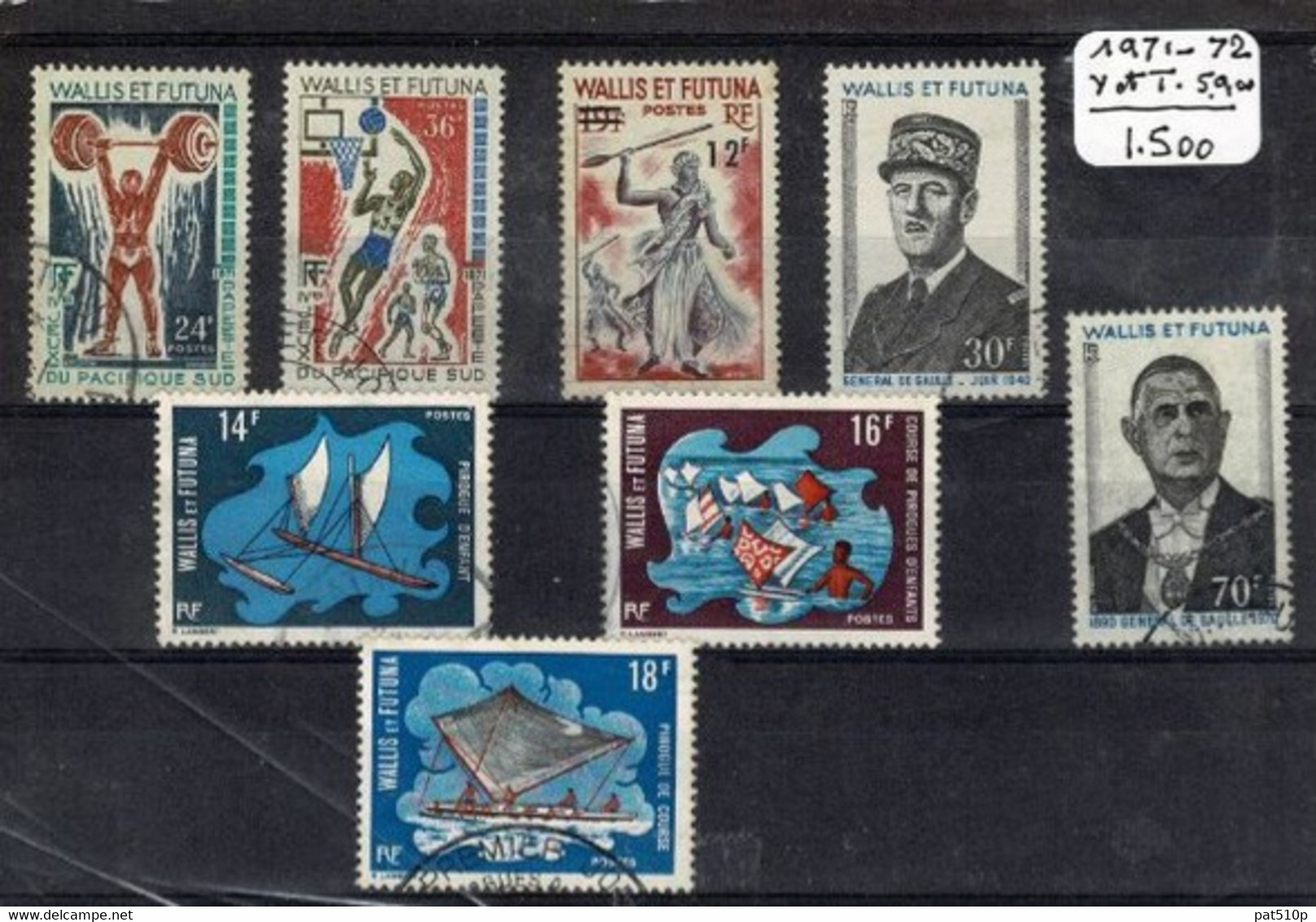 WALLIS FUTUNA Lot 1971 1972 - Usati