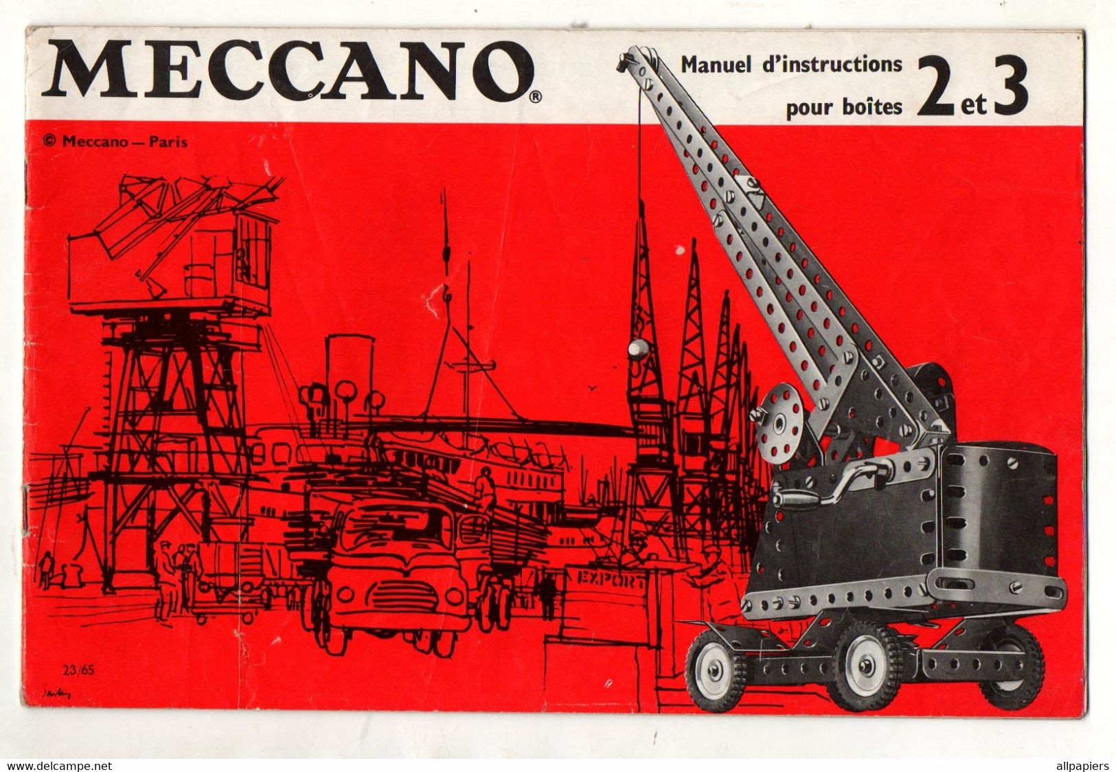 Manuel D'instructions Pour Boites 2 Et 3 Meccano - Format : 26.5x17 cm Soit 25 pages - Meccano