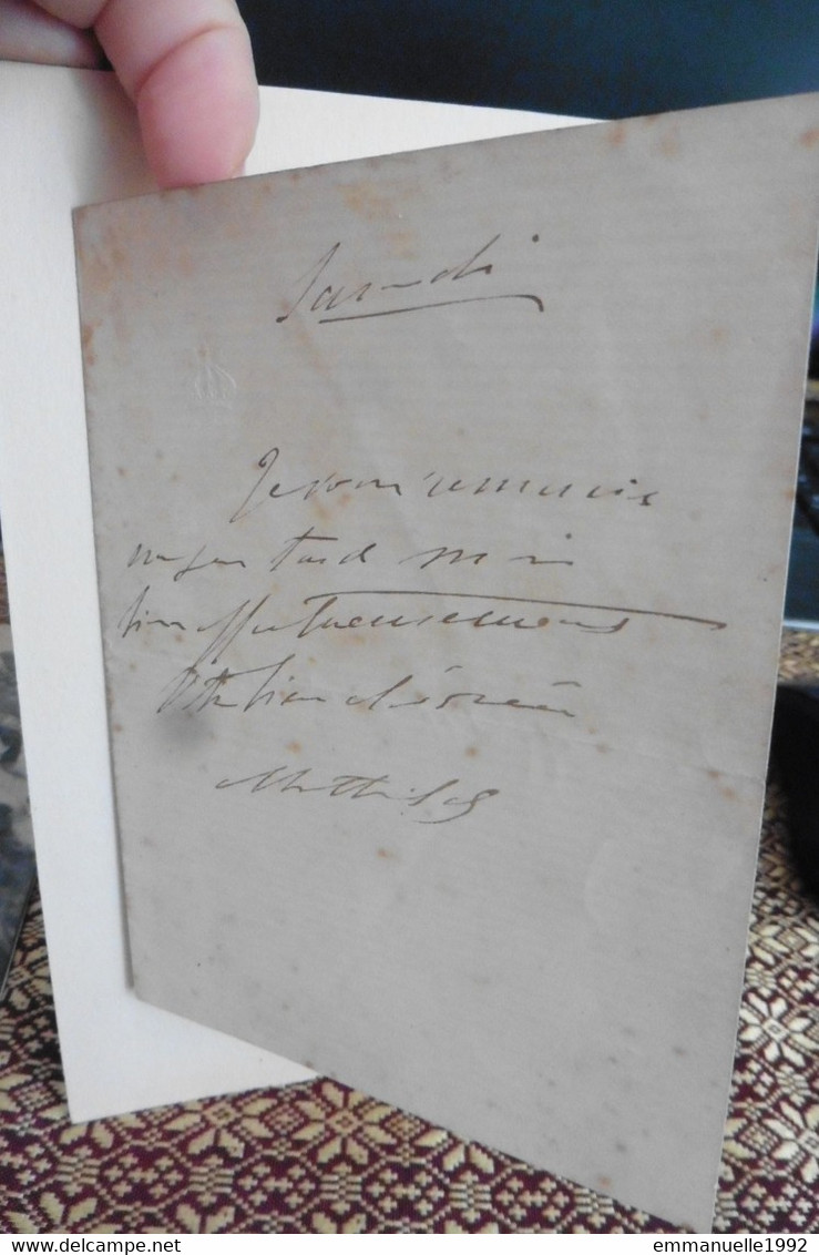 Lettre Autographe De La Princesse Mathilde Bonaparte Cousine De L'empereur Napoléon III - Second Empire - Familles Royales