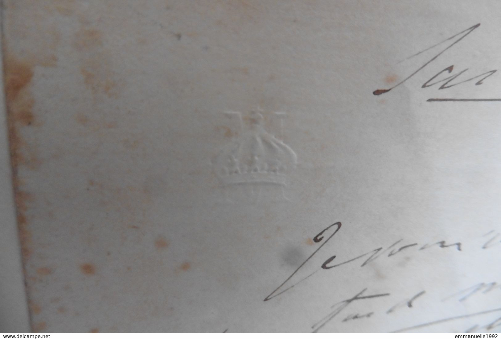 Lettre Autographe De La Princesse Mathilde Bonaparte Cousine De L'empereur Napoléon III - Second Empire - Koninklijke Families