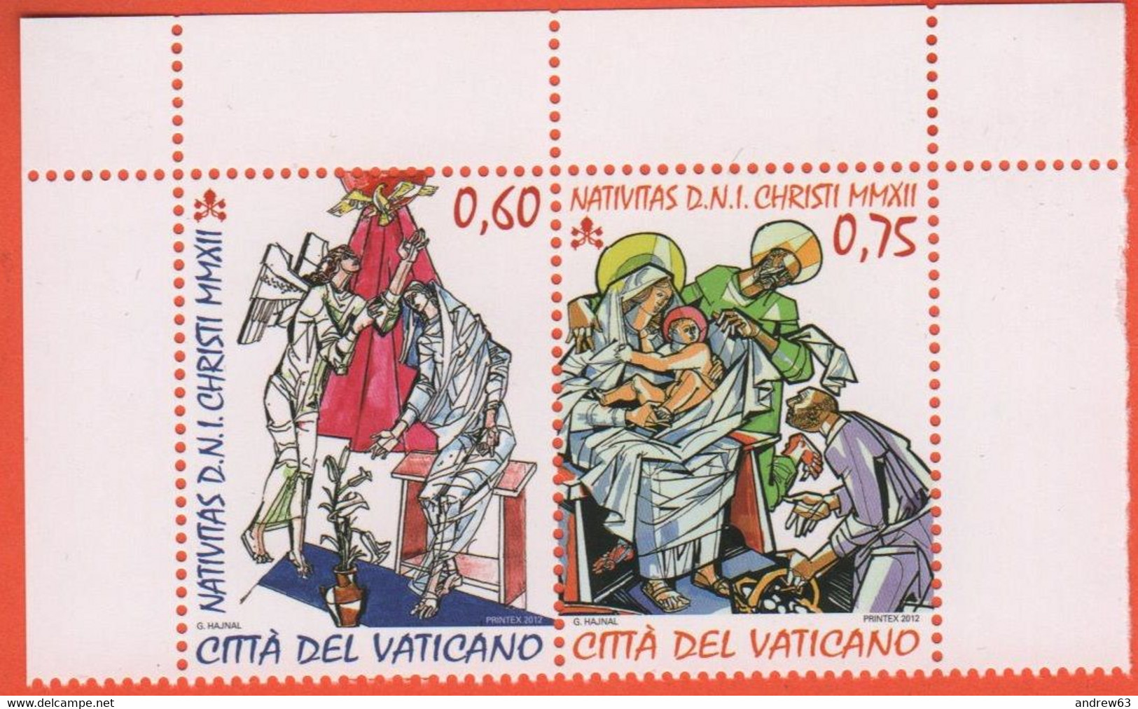 VATICANO - 2012 - Dittico Da Libretto Natale L21 - NUOVO - MNH** - Booklets