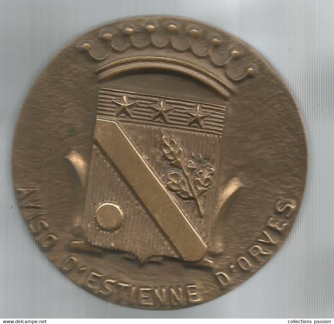 Médaille, Dia. 83 Mm , 234 Gr., Militaria, Marine Nationale, Bronze, AVISO D'ESTIENNE D'ORVES , Frais Fr 7.15 E En Suivi - Autres & Non Classés