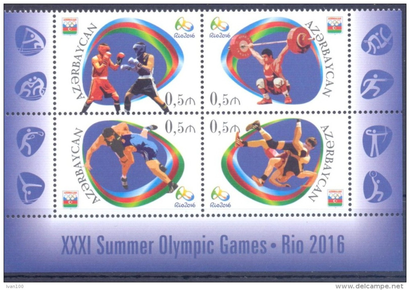 2016. Azerbaijan, Olympic Games Rio-de-Janeiro, 4v, Mint/** - Azerbaïdjan