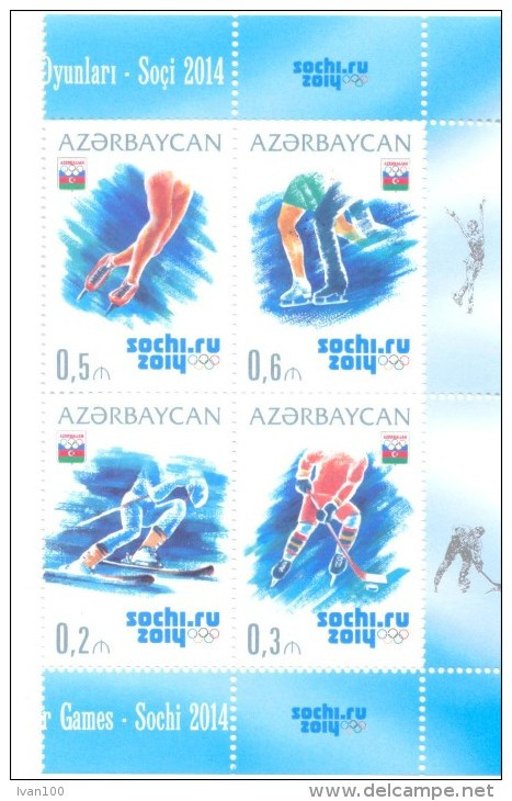 2014. Azerbaijan, Winter Olympic Games Sochi'2014, 4v, Mint/** - Azerbaïdjan