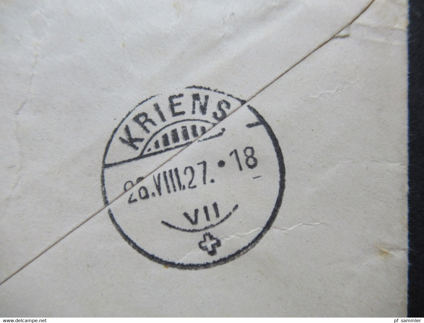 Frankreich 1927 Einschreiben / Recommande OHNE R-Zettel Auslandsbrief Saint Etienne Nach Kriens Schweiz - Covers & Documents