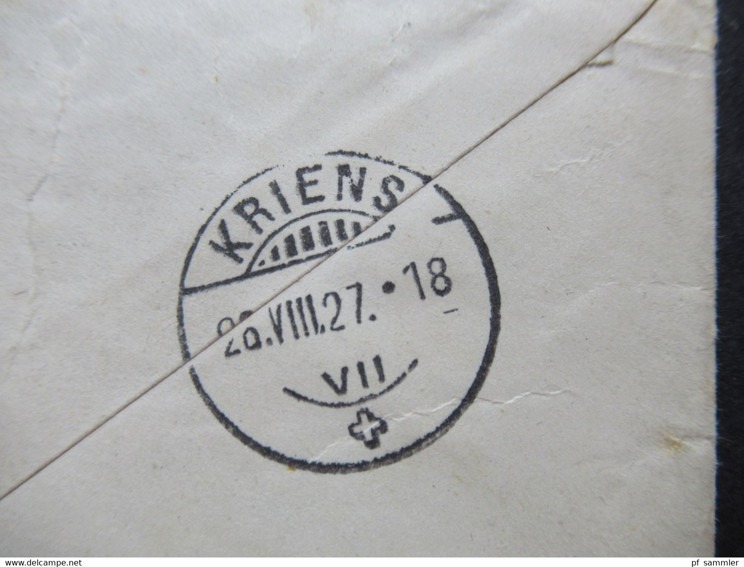 Frankreich 1927 Einschreiben / Recommande OHNE R-Zettel Auslandsbrief Saint Etienne Nach Kriens Schweiz - Storia Postale