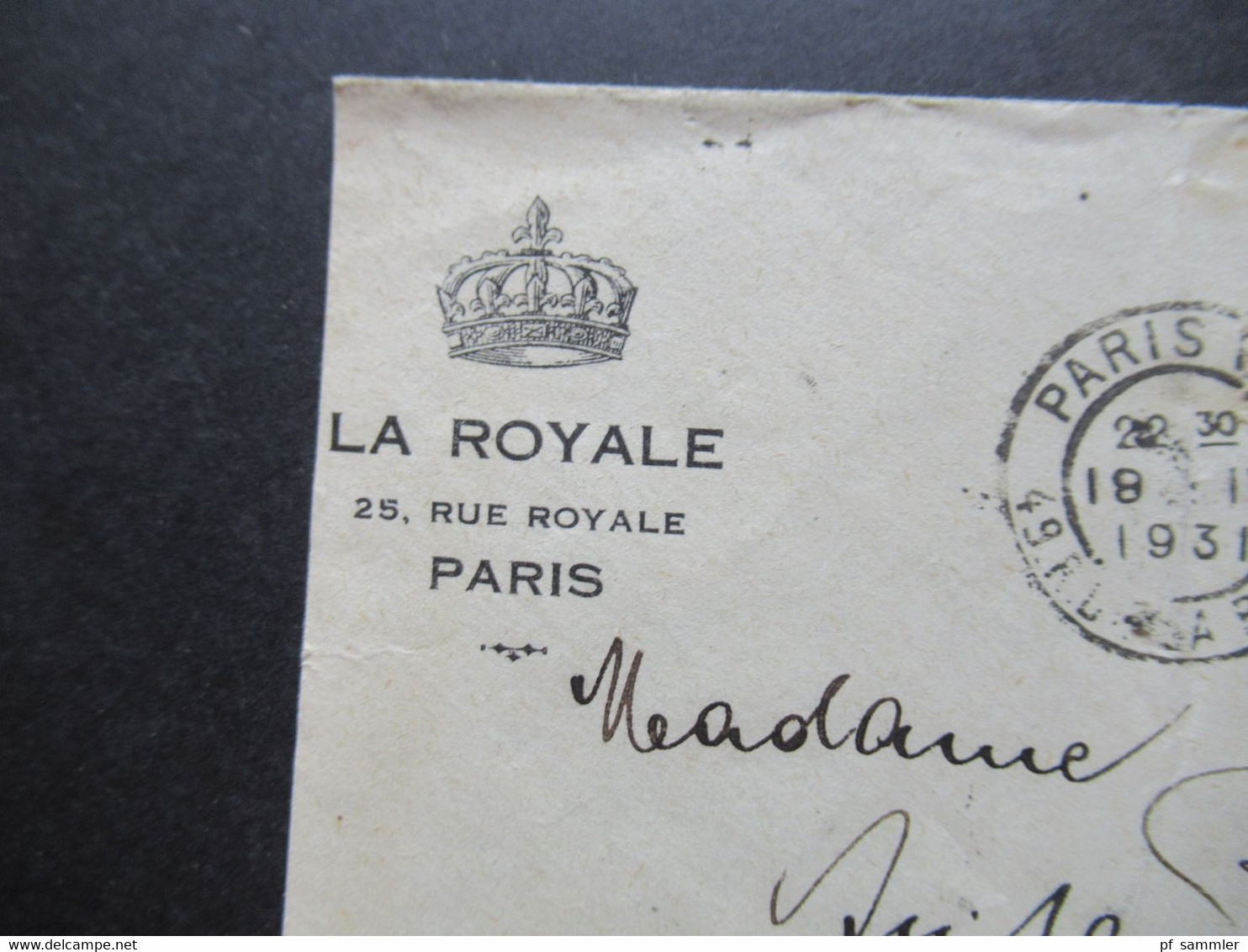 Frankreich 1930 / 31 Internationale Kolonialausstellung Nr. 259 (3) MiF Umschlag Krone La Royale Paris Nach München - Storia Postale