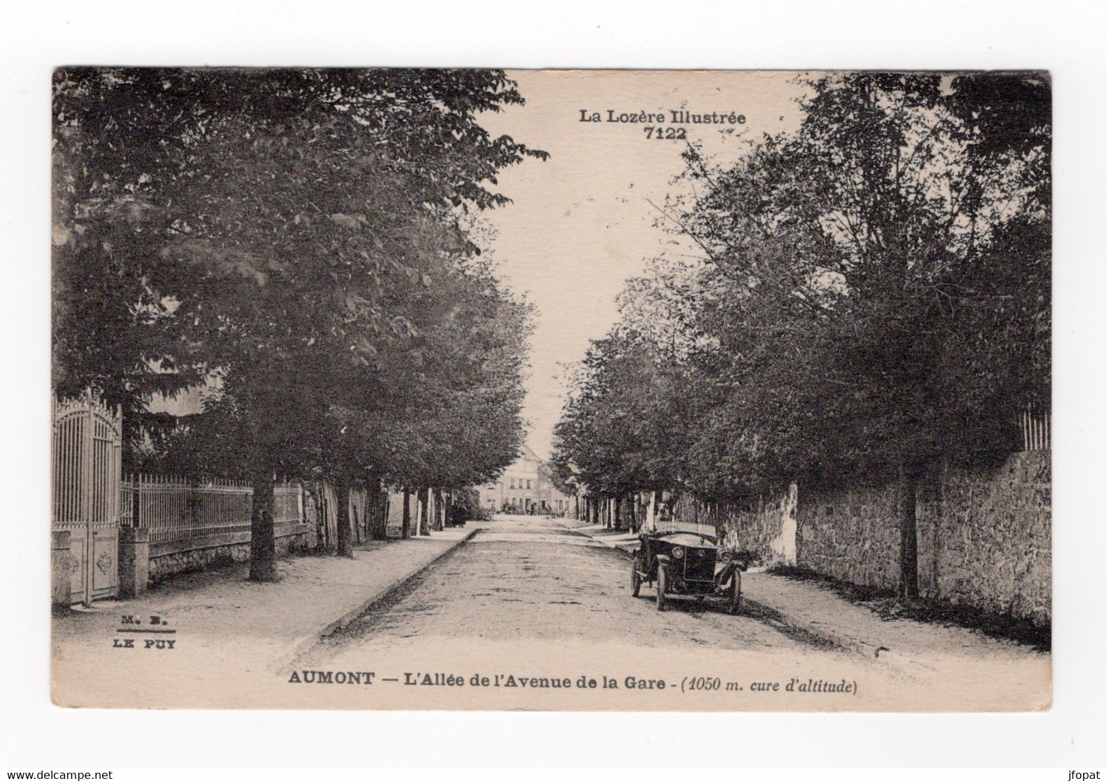 48 LOZERE - AUMONT L'allée De L'avenue De La Gare (voir Description) - Aumont Aubrac