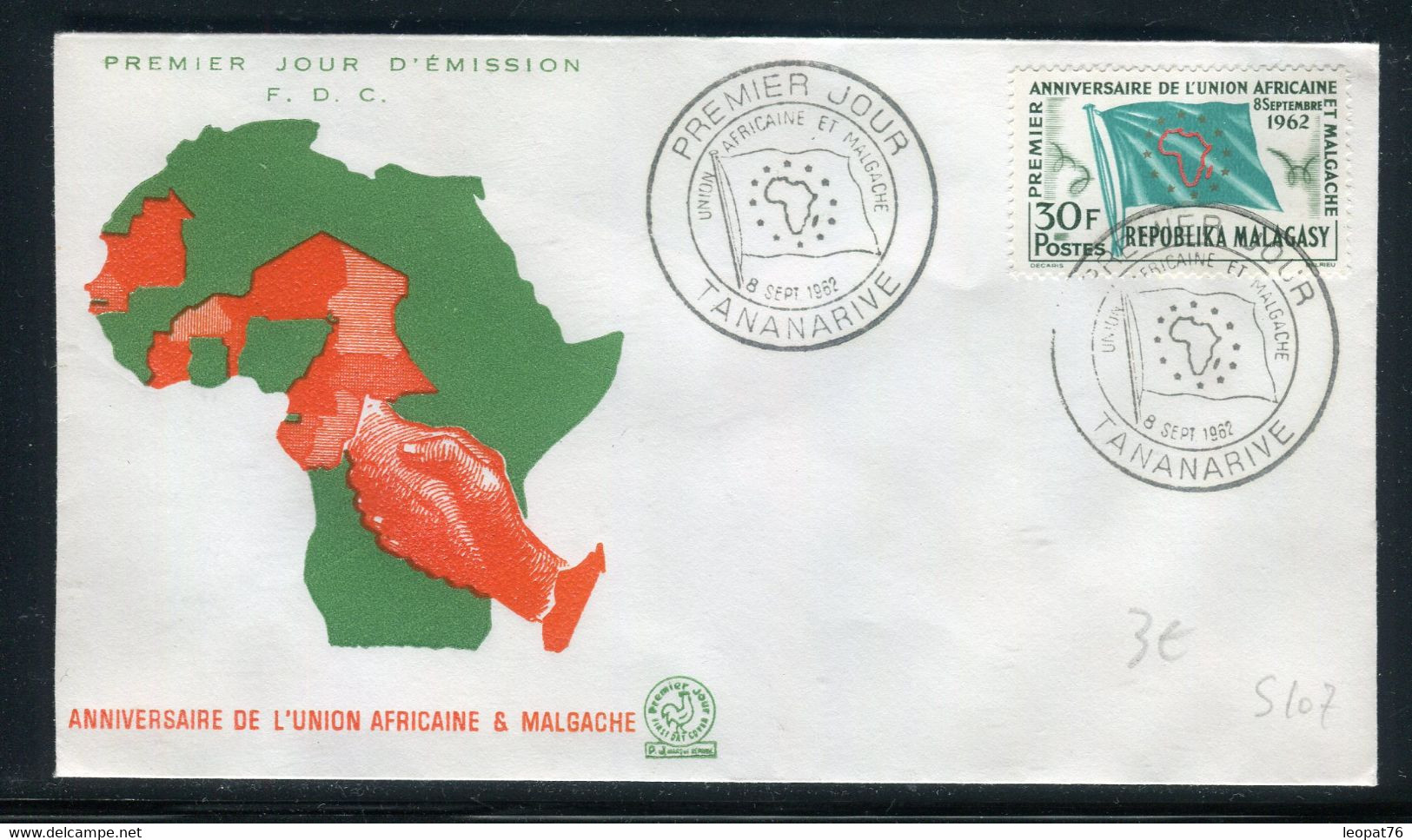 Madagascar - Enveloppe FDC En 1960 - Union Africaine - Ref S 107 - Madagaskar (1960-...)