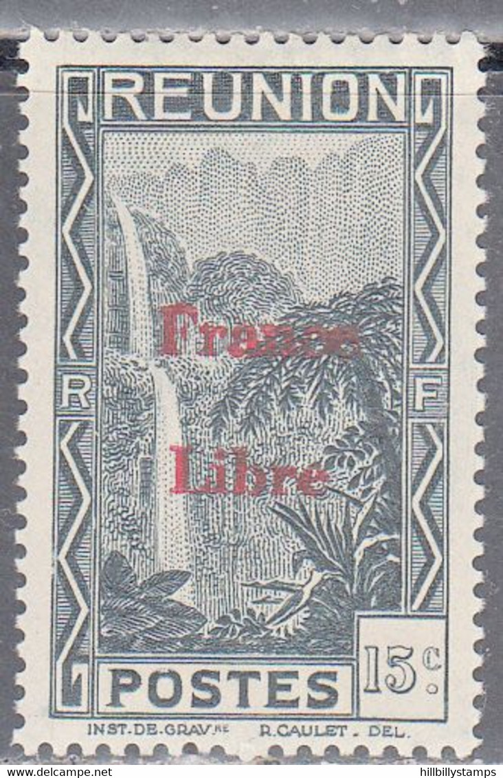 REUNION  SCOTT NO 187   MINT HINGED  YEAR  1943 - Blokken & Velletjes