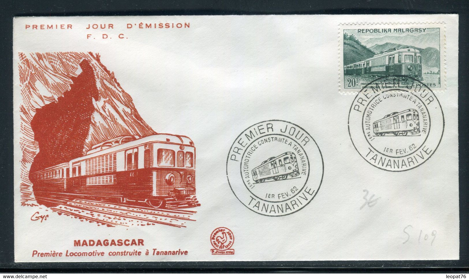 Madagascar - Enveloppe FDC En 1962 - 1ère Locomotive Construite à Tananarive - Ref S 109 - Madagascar (1960-...)