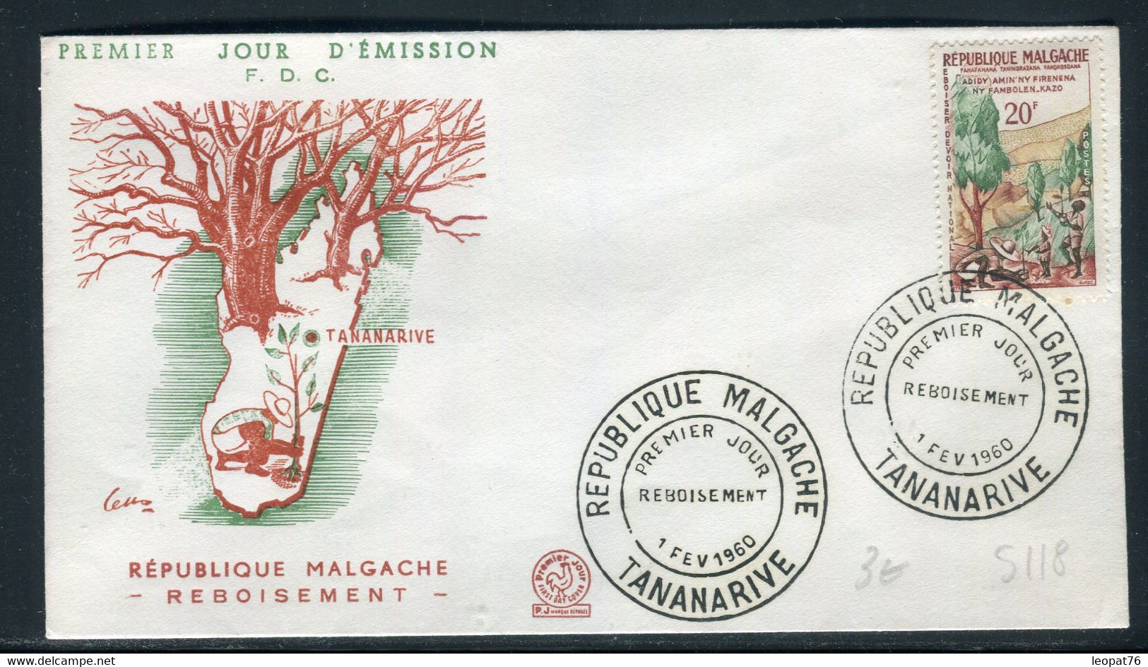 Madagascar - Enveloppe FDC En 1960 - Reboisement - Ref S 118 - Madagascar (1960-...)