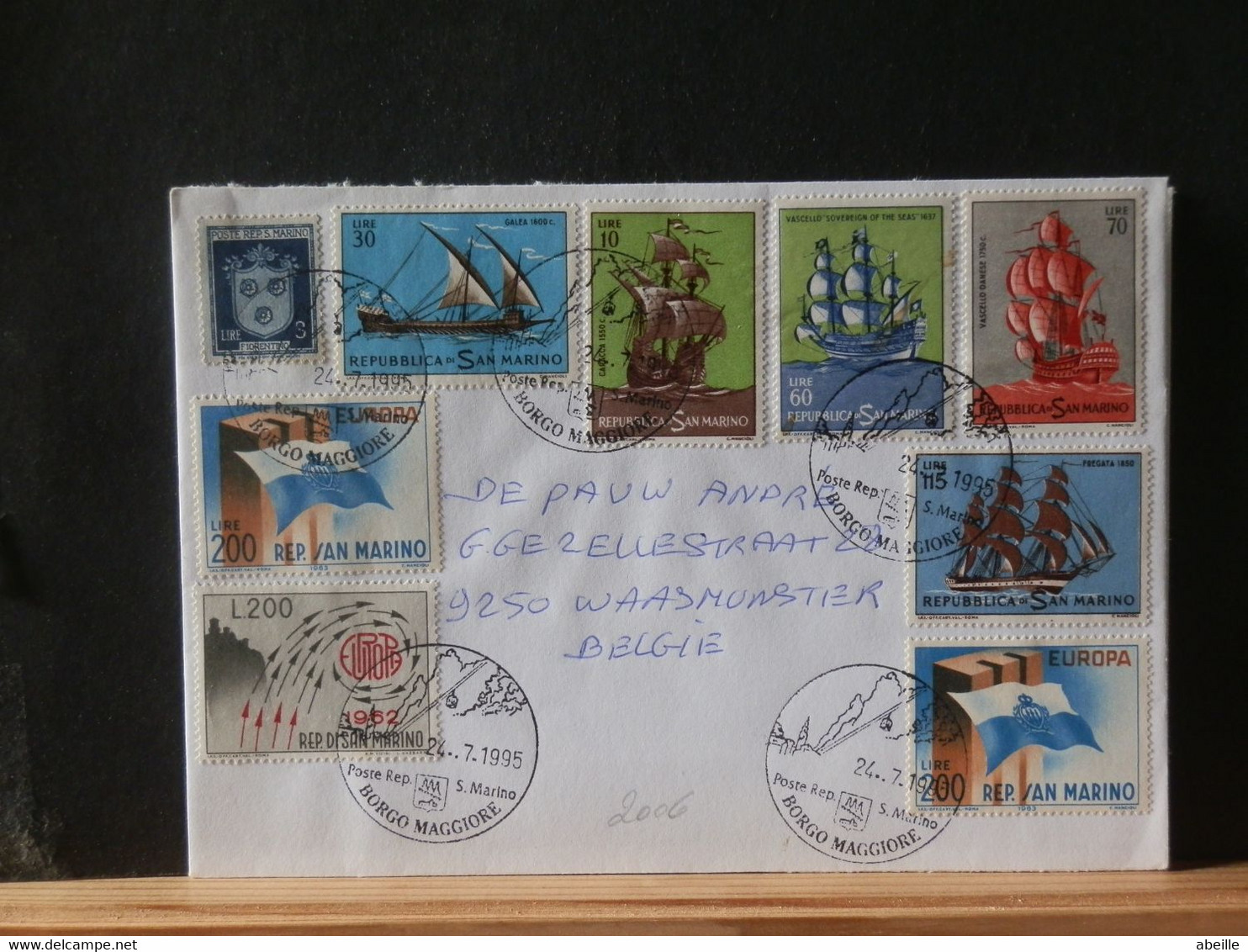 IT2006 LETTRE  POUR LA BELG. 1995 - Storia Postale