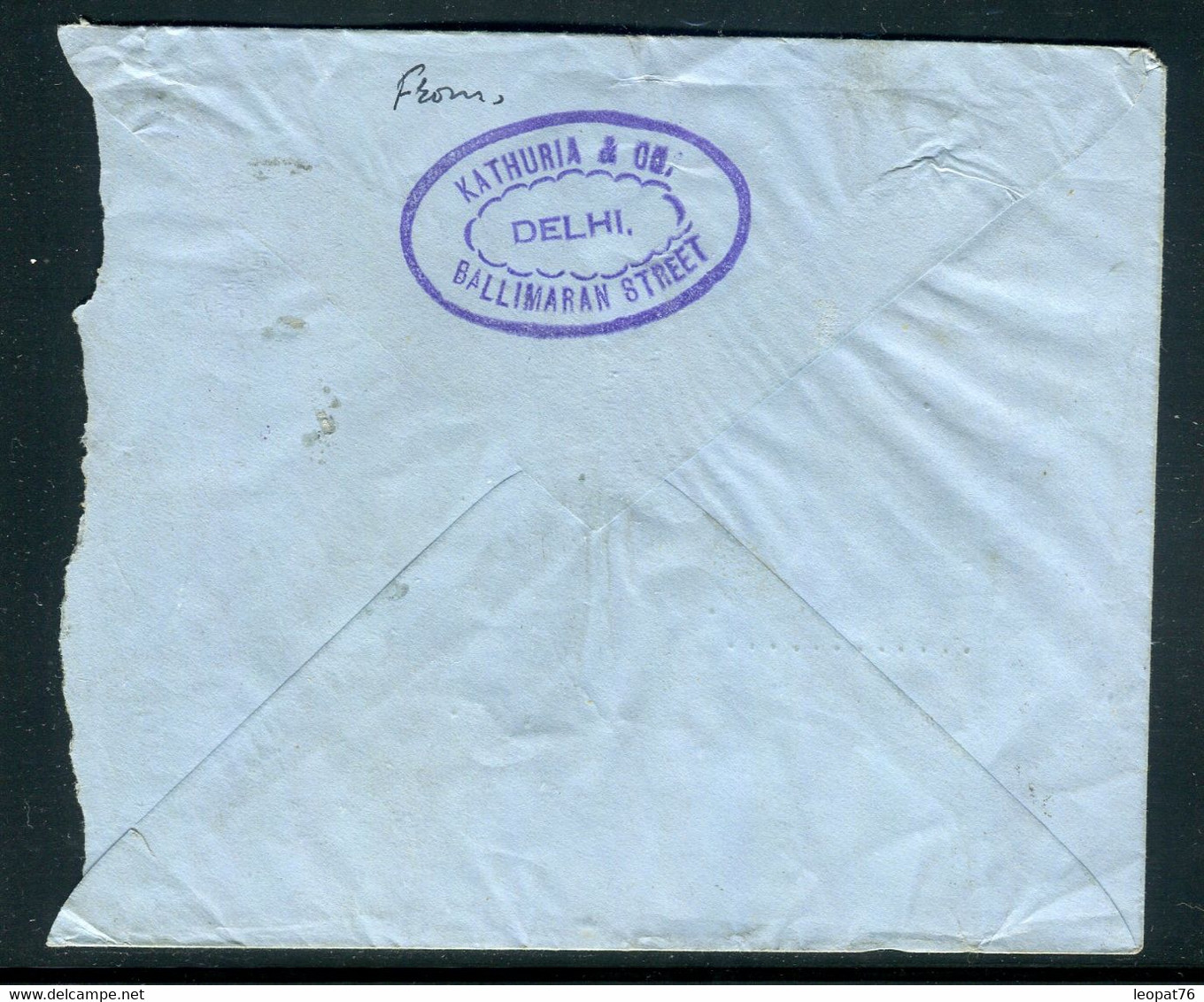 Indes Anglaises - Entier Postal + Compléments En Recommandé De Delhi Pour La France En 1946 - Prix Fixe !!! - Ref S 166 - 1936-47  George VI