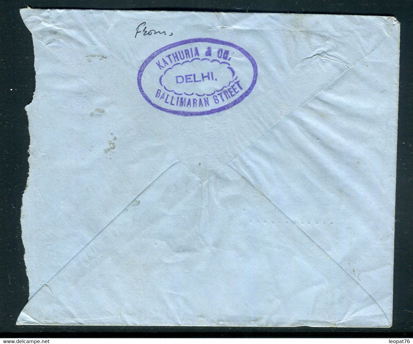 Indes Anglaises - Entier Postal + Compléments En Recommandé De Delhi Pour La France En 1946 - Prix Fixe !!! - Ref S 166 - 1936-47 Roi Georges VI