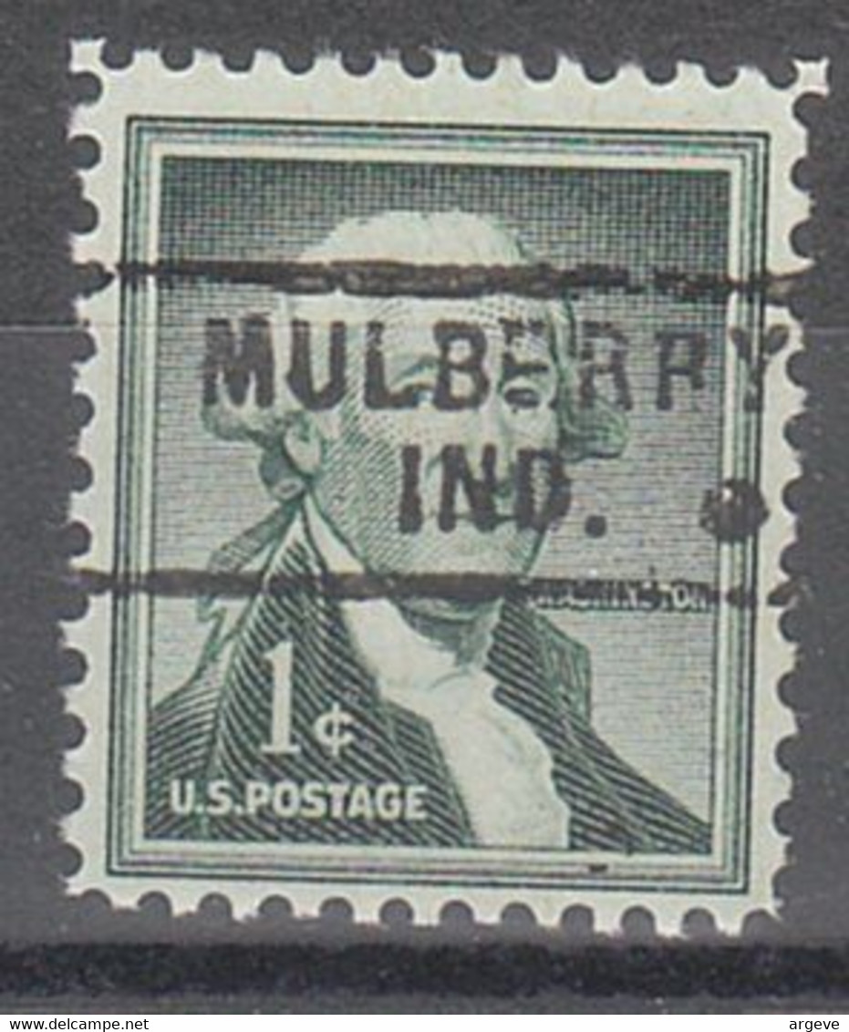 USA Precancel Vorausentwertungen Preos, Locals Indiana, Mulberry 729 - Precancels