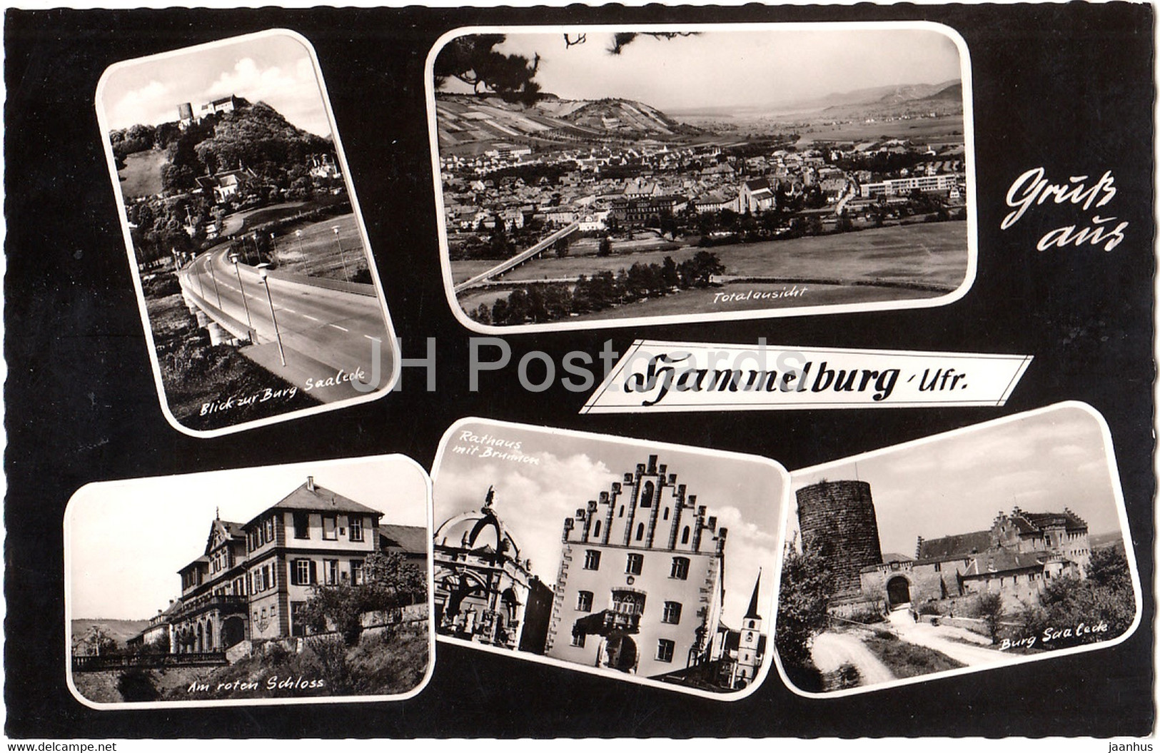 Gruss Aus Hammelburg - Burg Saaleck - Totalansicht - Old Postcard - Germany - Unused - Hammelburg