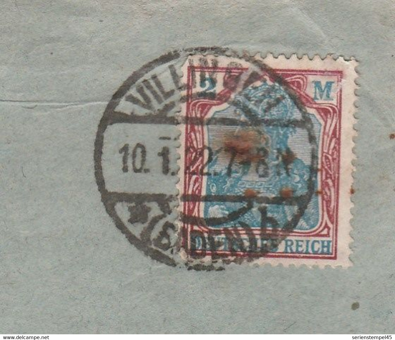 Deutsches Reich Brief Tagesstempel Villingen 1922 Villingen-Schwenningen LK	Schwarzwald Baar Kreis - Briefe U. Dokumente