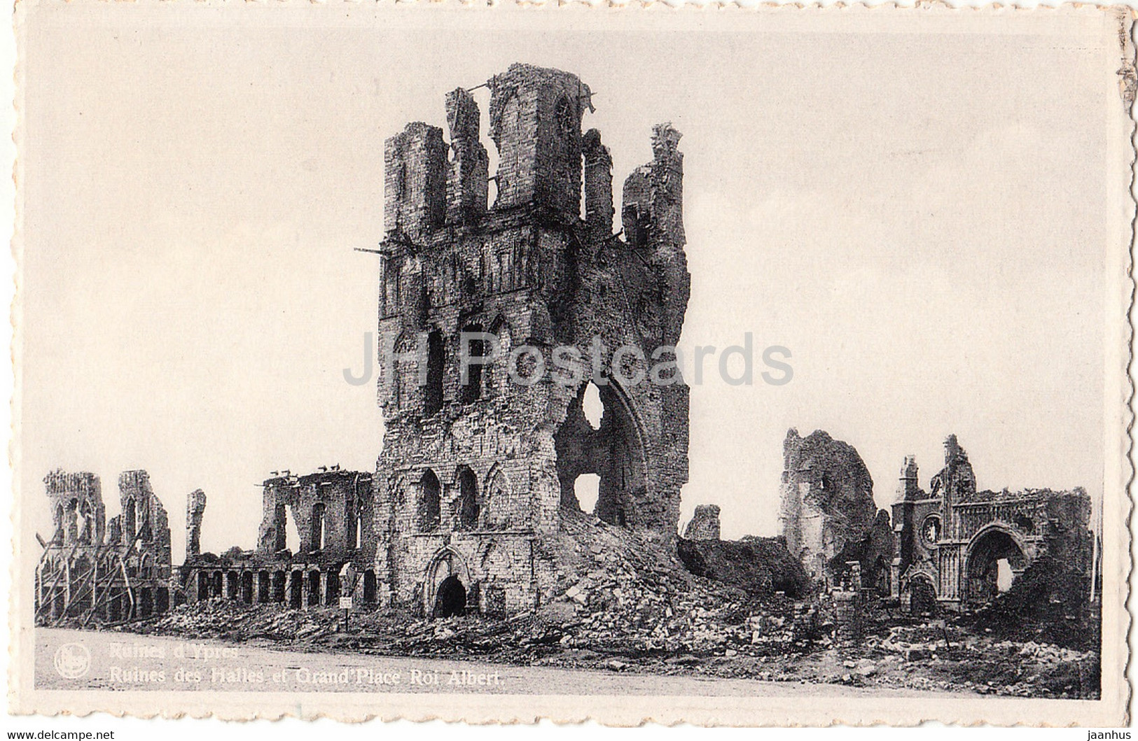 Ruines D'Ypres - Ruines Des Halles Et Grand Place Roi Albert - Ruins - Old Postcard - 1926 - Belgium - Unused - Ieper