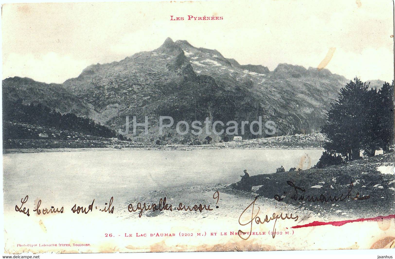 Le Lac D'Aumar - Et Le Neouvielle - 26 - Les Pyrenees - Old Postcard - France - Used - Vielle Aure