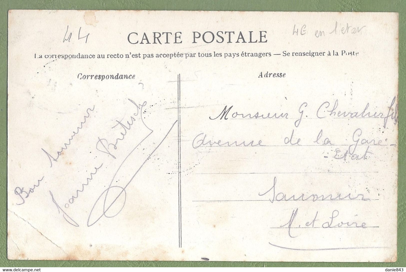 CPA - LOIRE ATLANTIQUE - BASSE INDRE - LE CALVAIRE - Petite Animation, Gendarme A Cheval - Collection Giottain / 814 - Basse-Indre