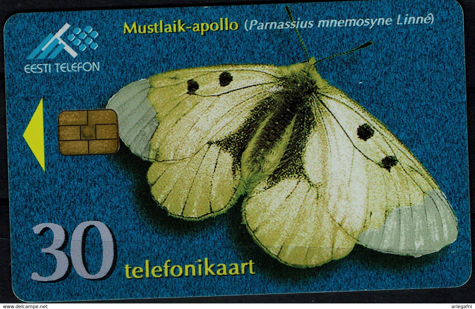 ESTONIA 1998 PHONECARD BUTTERFLIES USED VF!! - Papillons