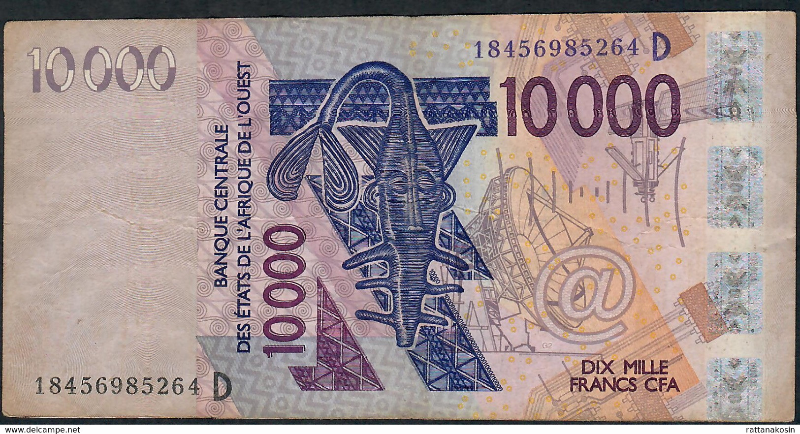 W.A.S. Mali  P418Dr 10000 Or 10.000 Francs (20)18 2018 AVF No P.h. - Westafrikanischer Staaten