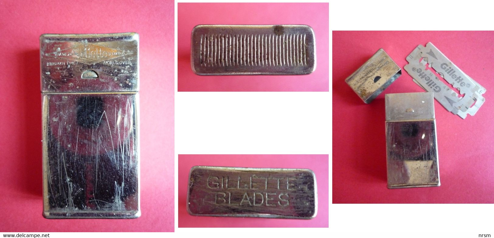 Boîte Ou étui Pour Lames De Rasoir Gillette / Pyrogène - Lamette Da Barba