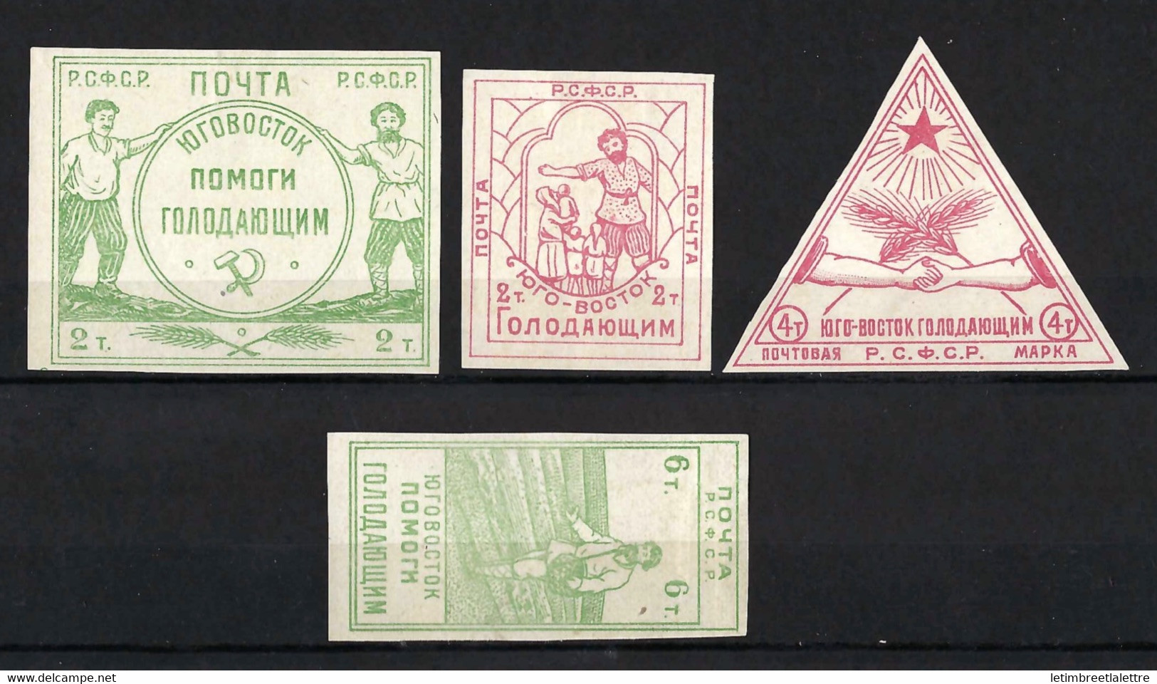 ⭐ Russie - YT N° 176 à 179 * - Neuf Avec Charnière - Signé - 1922 ⭐ - Unused Stamps