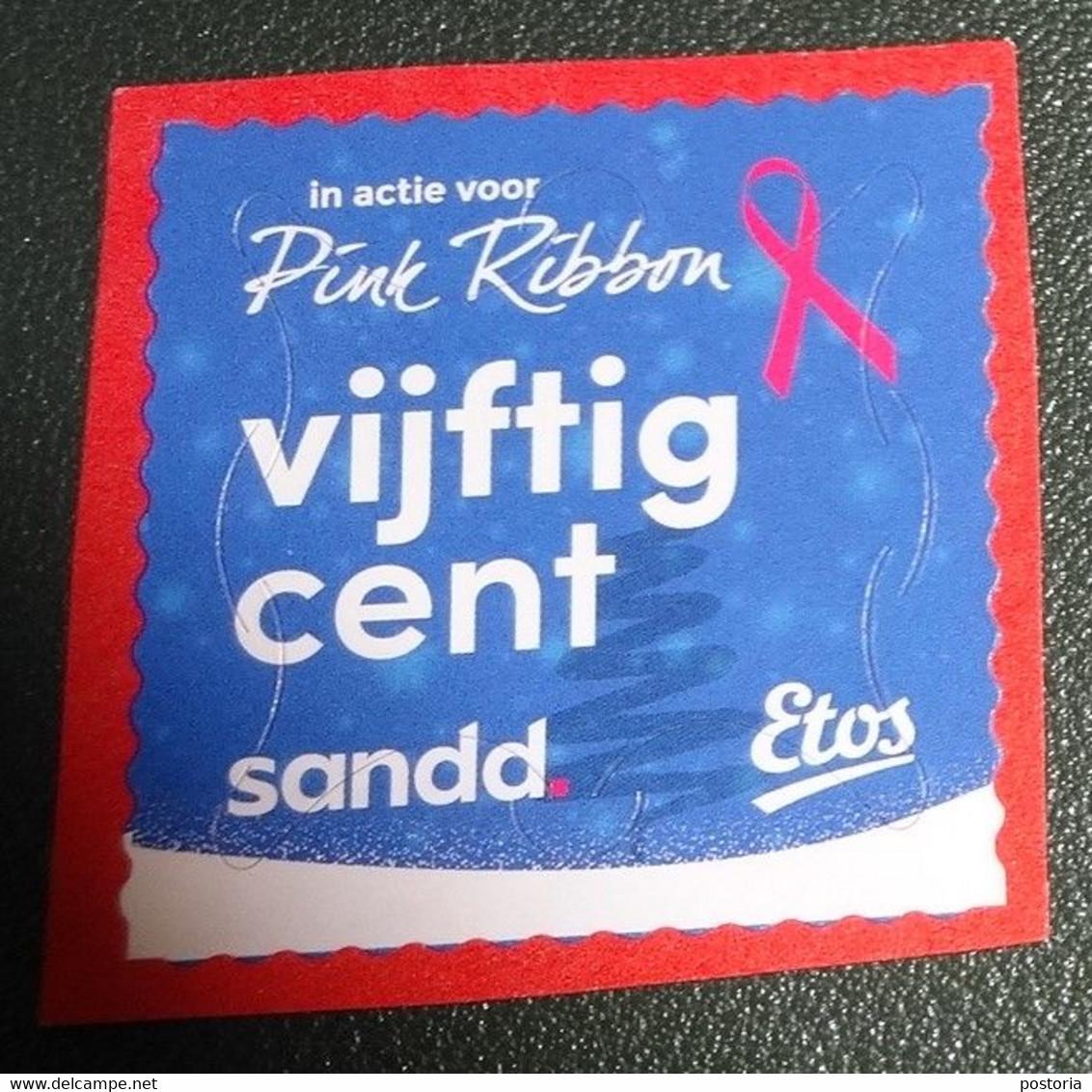 Nederland - Sandd - Gebruikt - Onafgeweekt - Cancelled On Paper - Vijftig Cent - Pink Ribbon - Etos - Gebruikt