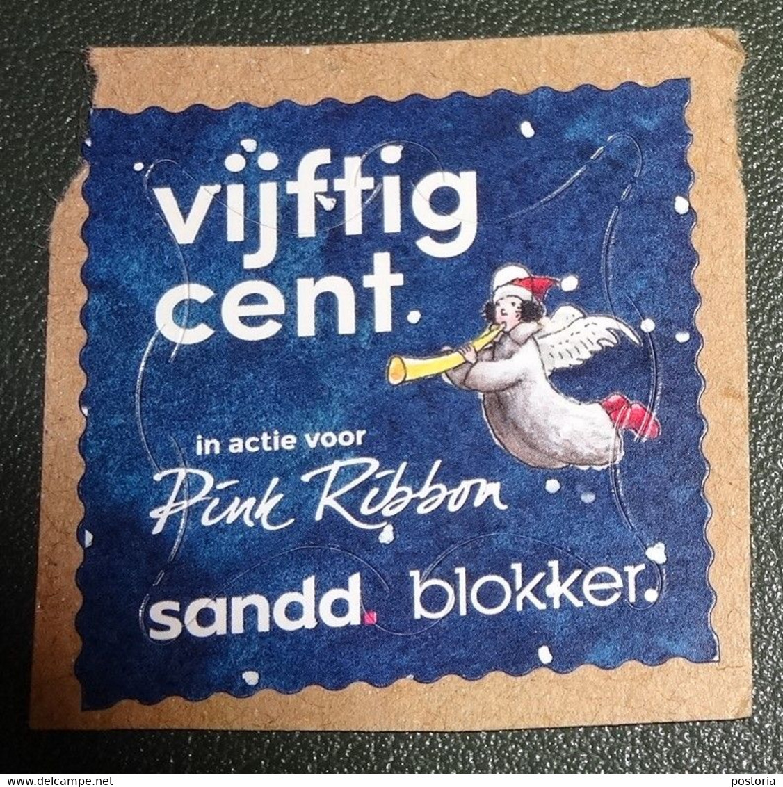 Nederland - Sandd - Gebruikt - Onafgeweekt - Cancelled On Paper - Vijftig Cent - Pink Ribbon - Blokker - Engel - Gebruikt