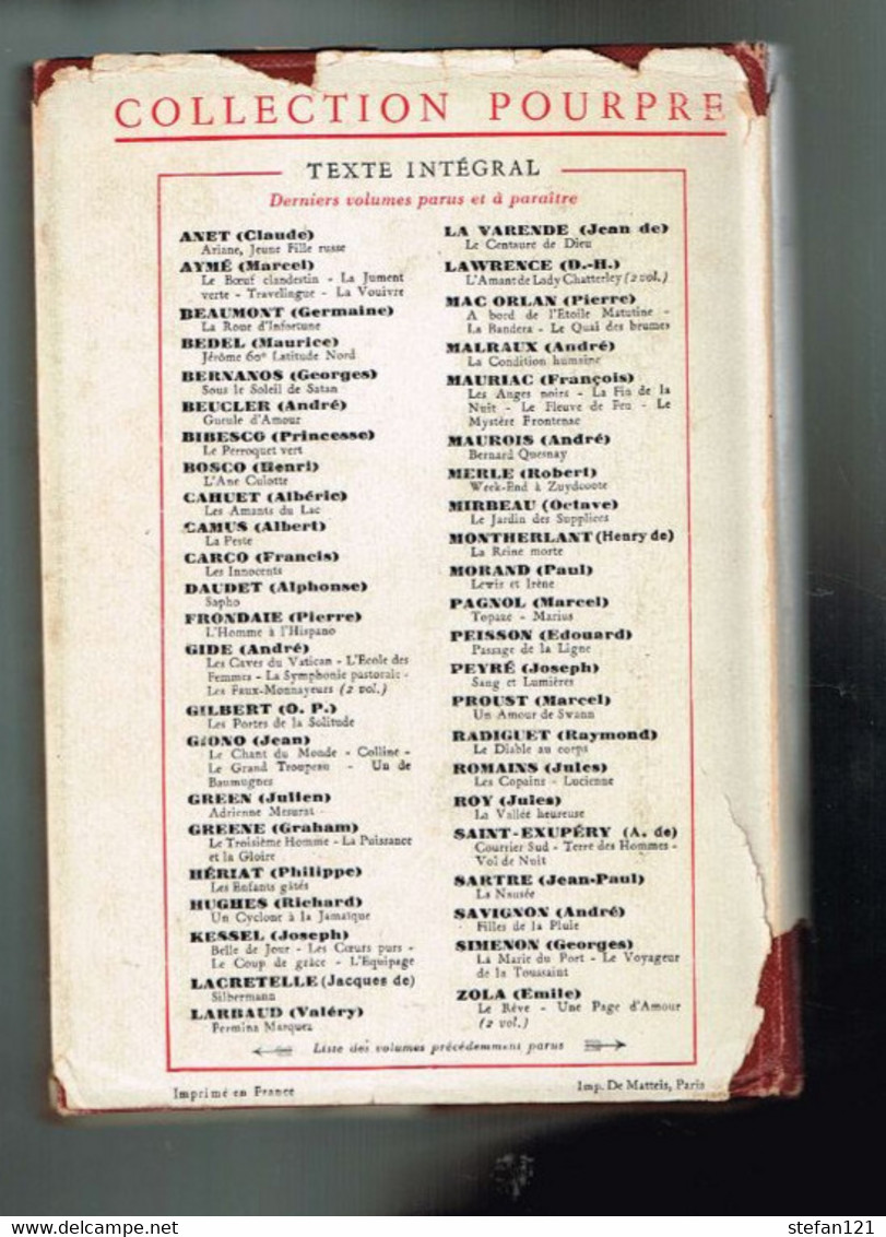 L'Araigne - Henri Troyat - 1938 - 256 Pages 17,2 X 12 Cm - Collection Pourpre