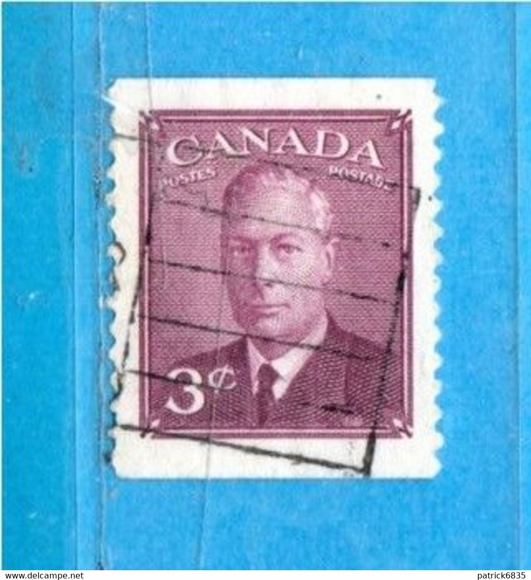 (Us.2) CANADA ° - 1949-51 - George VI.   Yvert. 238a (B) D. 12 Verticalement .   Used. - Used Stamps