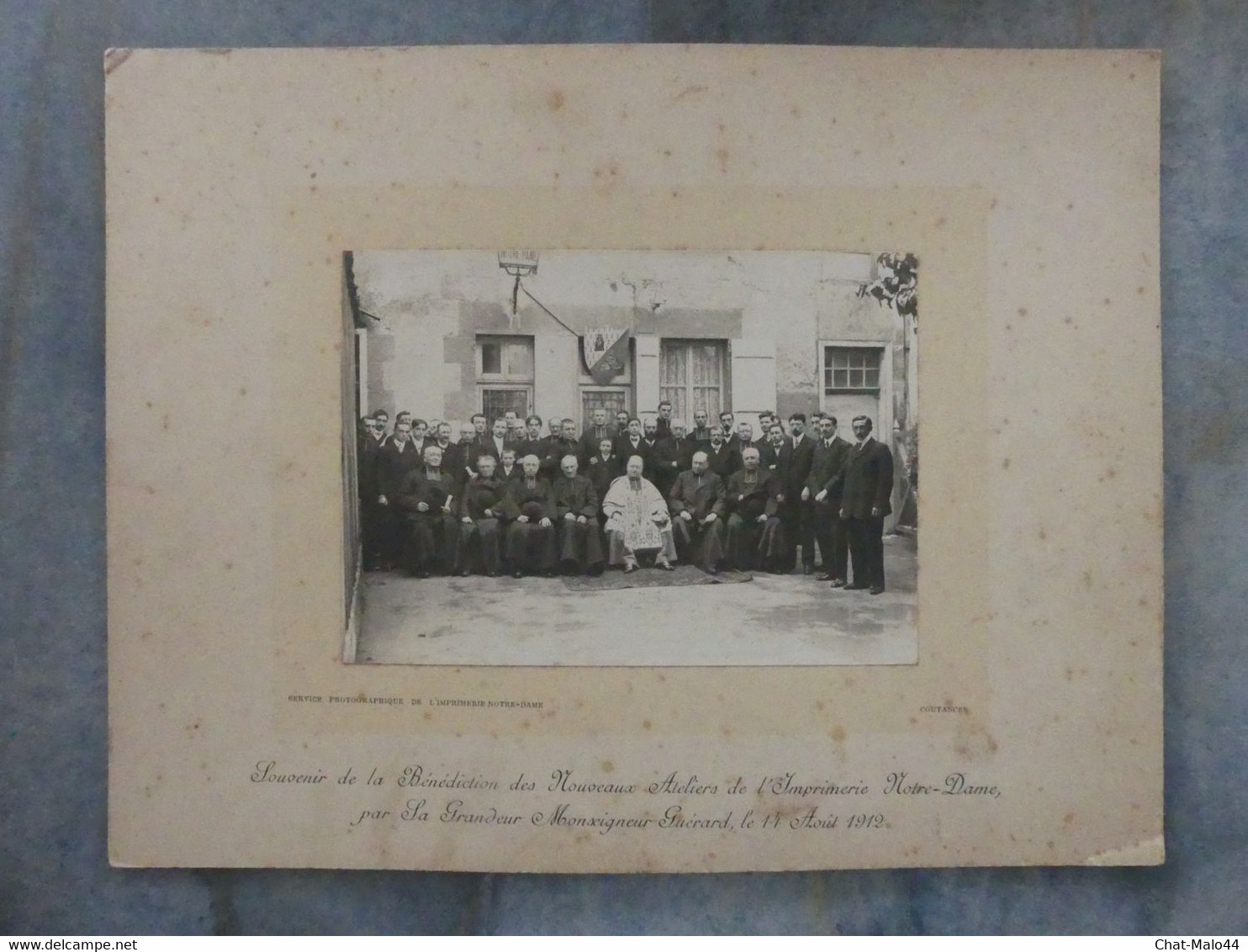 Coutances. Souvenir De La Bénédiction Des Nouveaux Ateliers De L'Imprimerie Notre-Dame, Par M. Guérard, 14/08/1912 - Autres & Non Classés