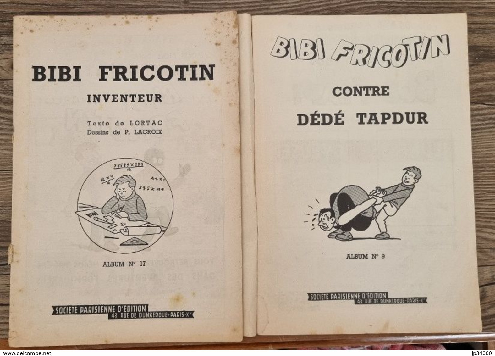 Lot De 2 BIBI FRICOTIN Inventeur N°17 + BIBI FRICOTIN Contre Dede Tapdur N°9 (manque Les Couvertures) - Bibi Fricotin