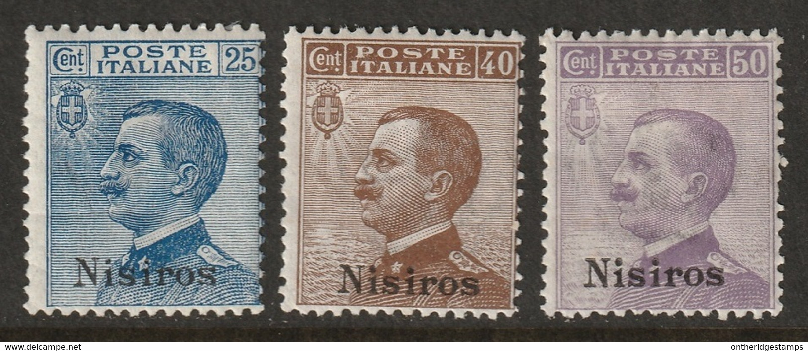 Italy Aegean Nisiro 1912 Sc 6-8 Egeo Nisiro Sa 5-7 MH* Some Crazed Gum - Egée (Nisiro)