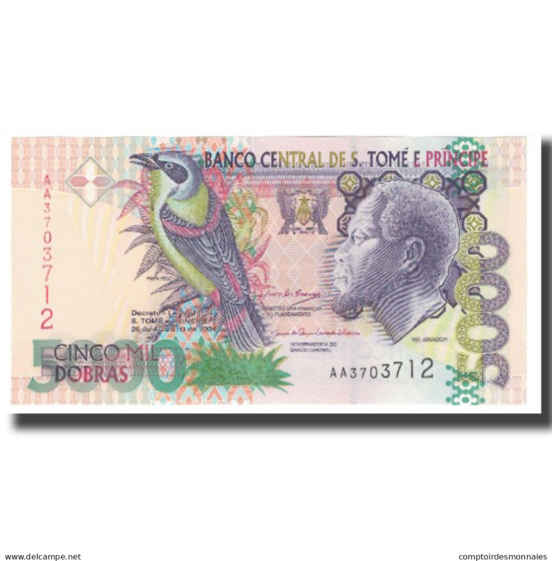 Billet, Saint Thomas And Prince, 5000 Dobras, 1996, 1996-10-22, KM:65a, NEUF - São Tomé U. Príncipe