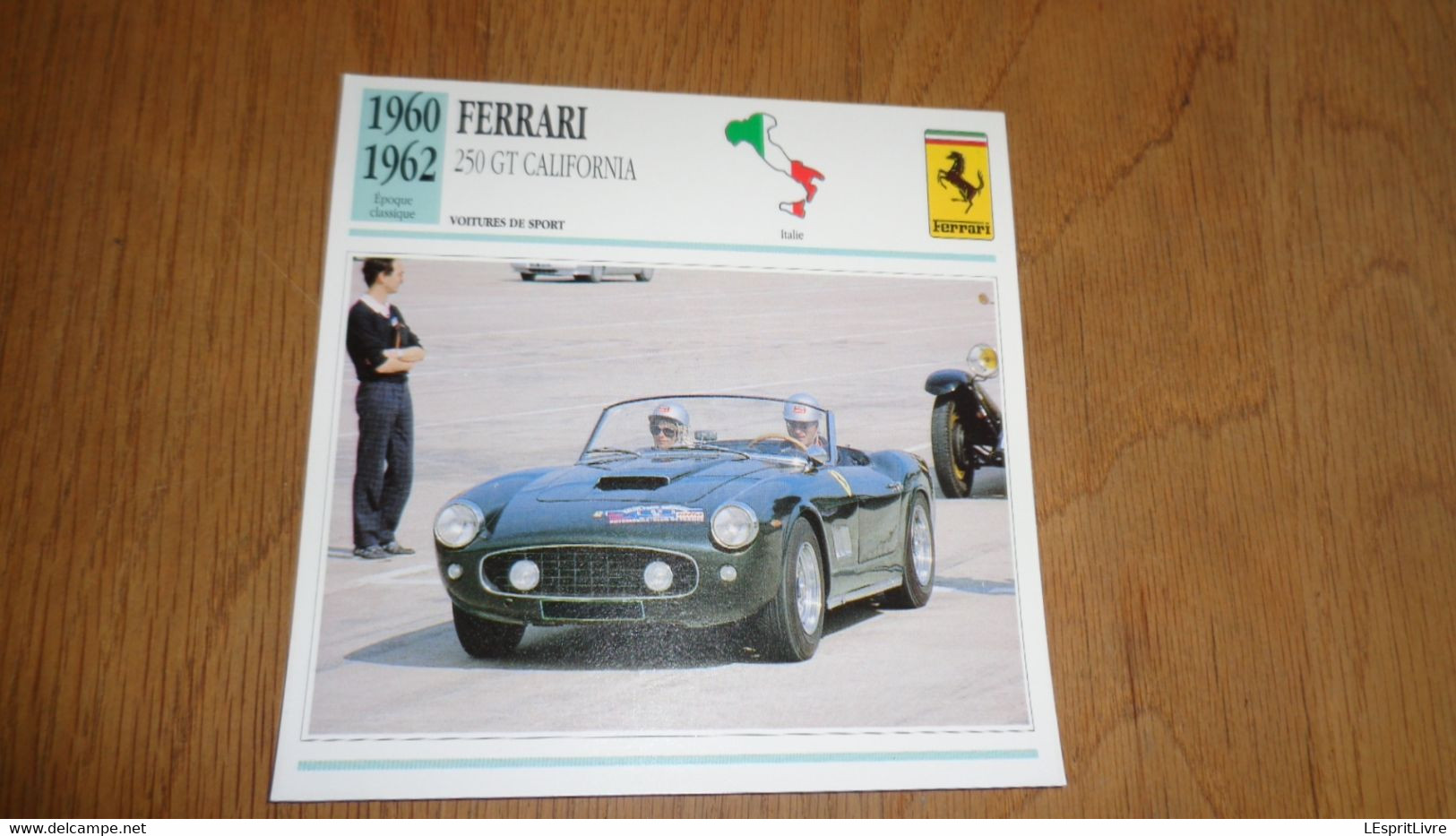 FERRARI 250 GT California Italie Italia Auto Fiche Descriptive Automobile Racing Car Cars Voiture Constructeur Course - Voitures