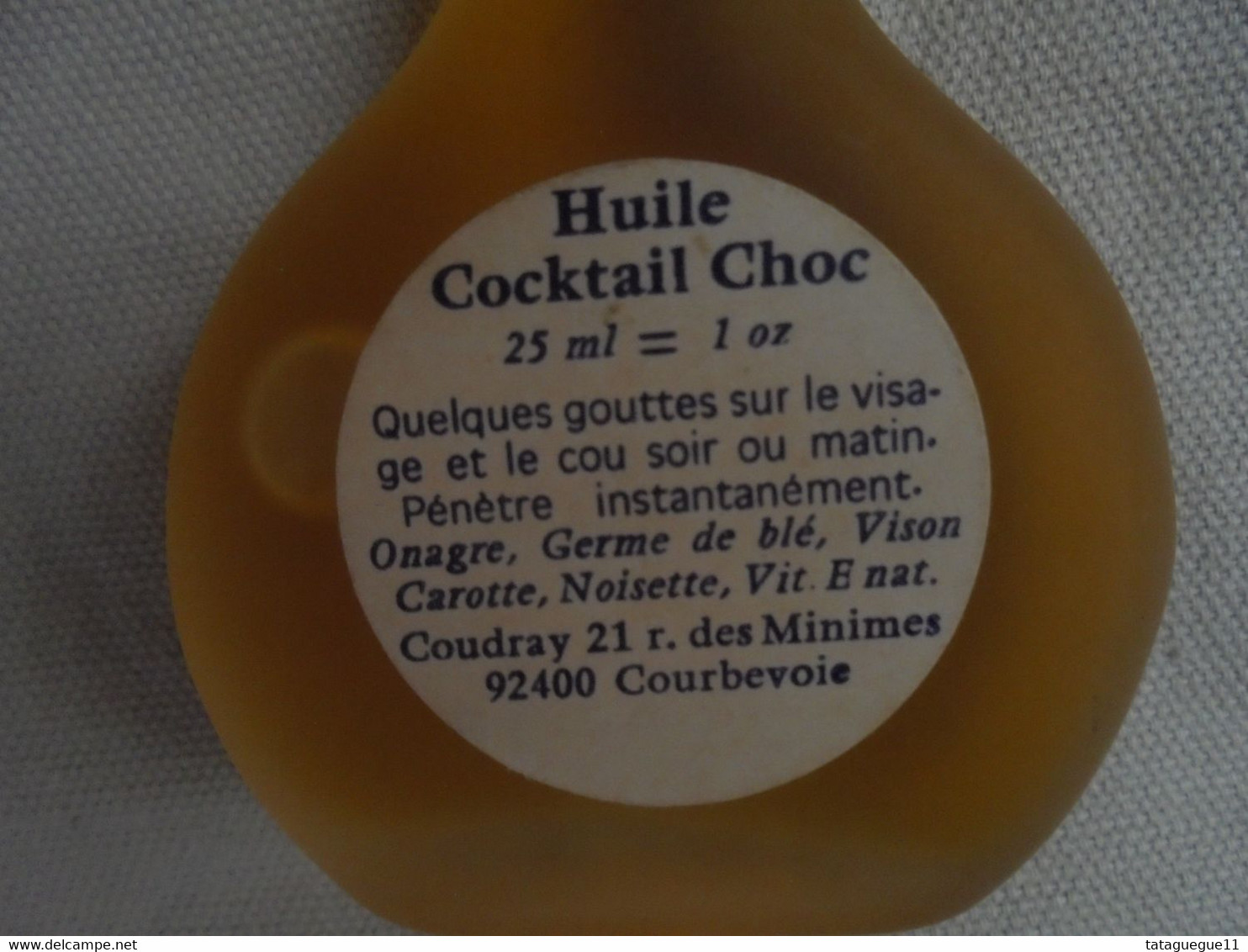 Ancien- Flacon Coudray Paris Huile Cocktail Choc 25 Ml (Plein) - Produits De Beauté