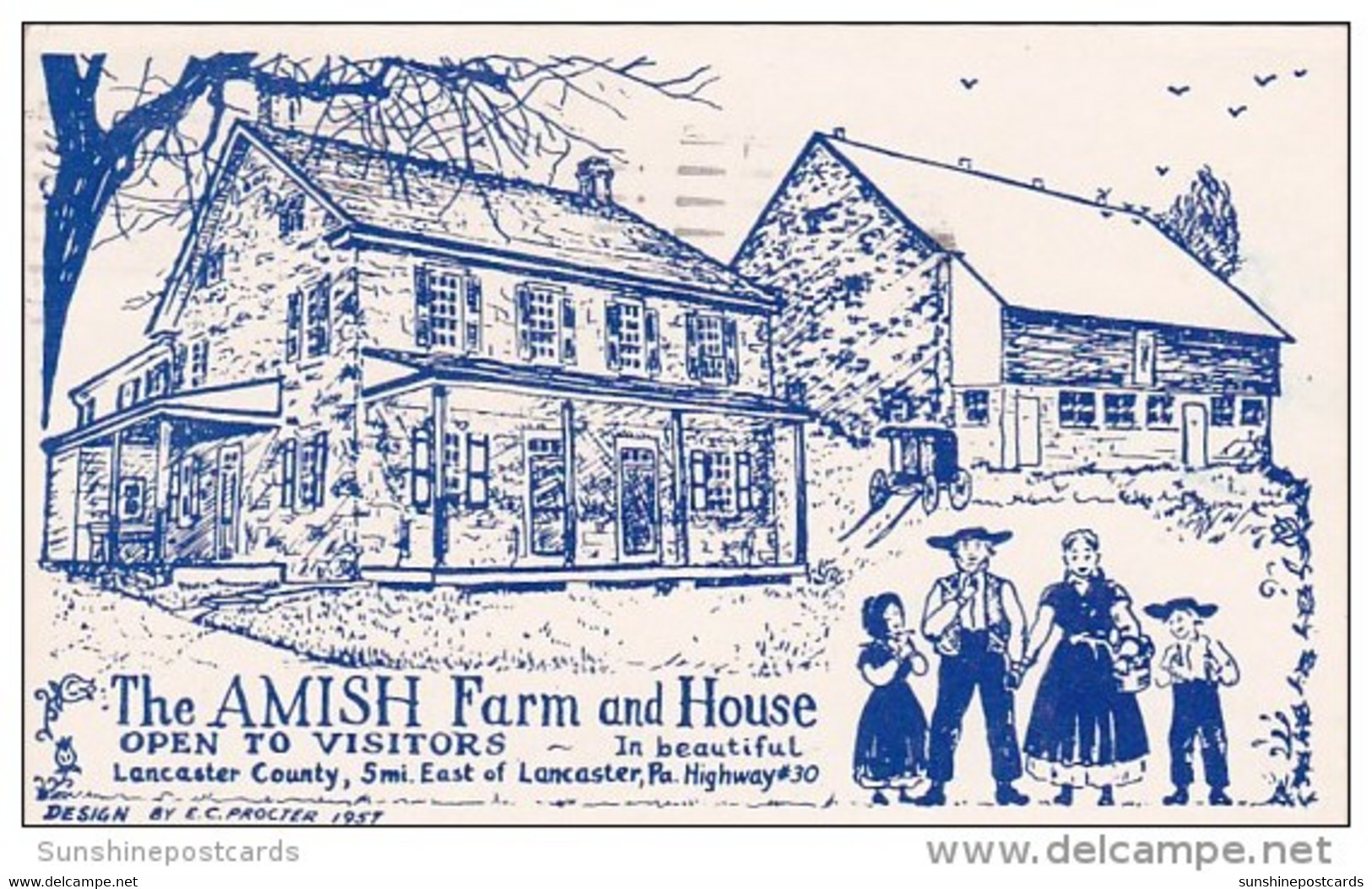 The Amish Farm And House Open To Visitors Lancaster Pennsylvania 1968 - Lancaster