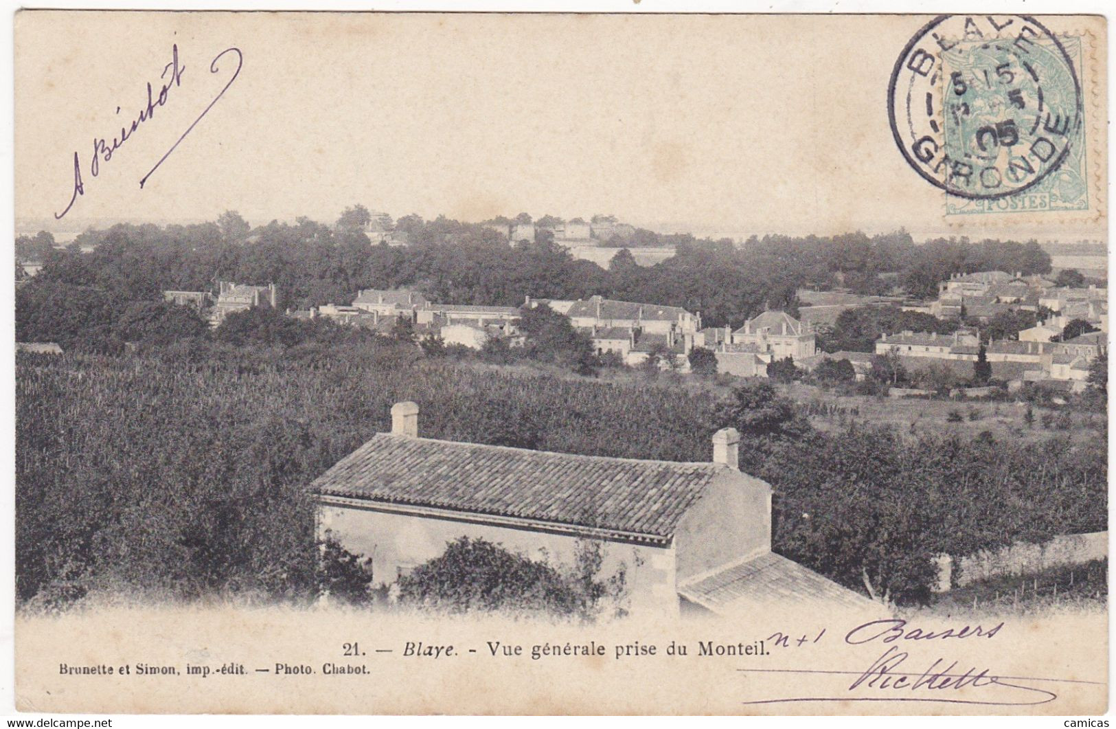 CPA:  BLAYE: Vue Générale Prise Du Monteil - Blaye