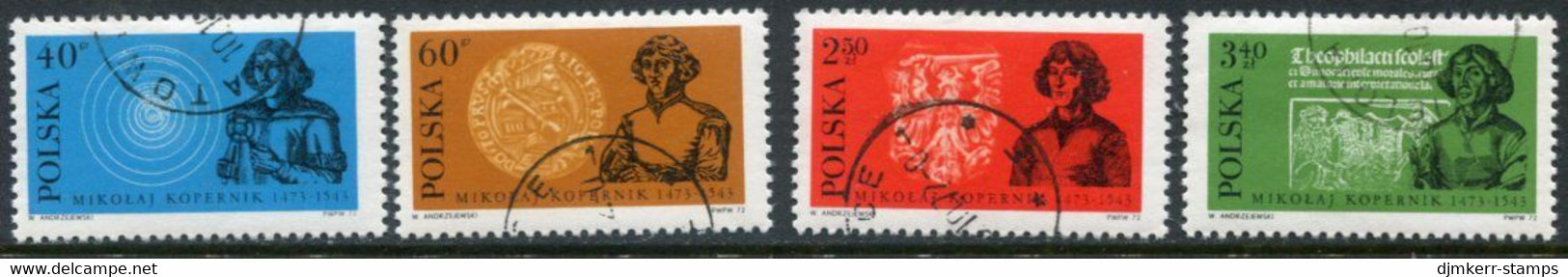 POLAND 1972 Copernicus Quincentenary Used.  Michel 2182-85 - Used Stamps