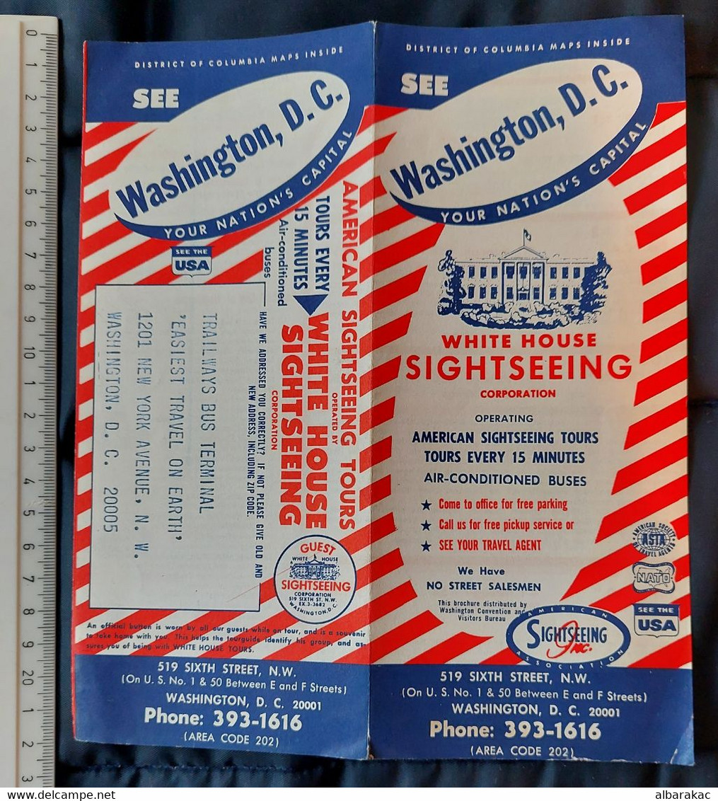 Washington D.C. American Sightseeing Tours , White House - Air Conditioned BUS ,edit USA 1965 - Mondo