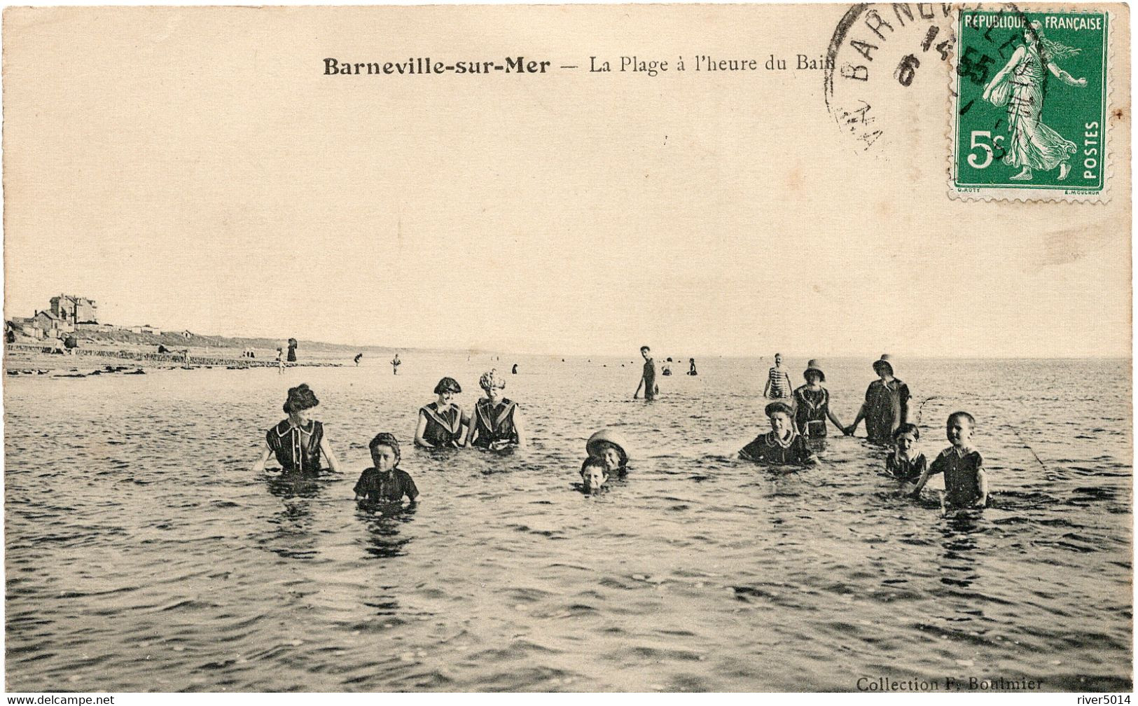 BARNEVILLE Sur MER La Plage à L'Heure Du Bain - Barneville