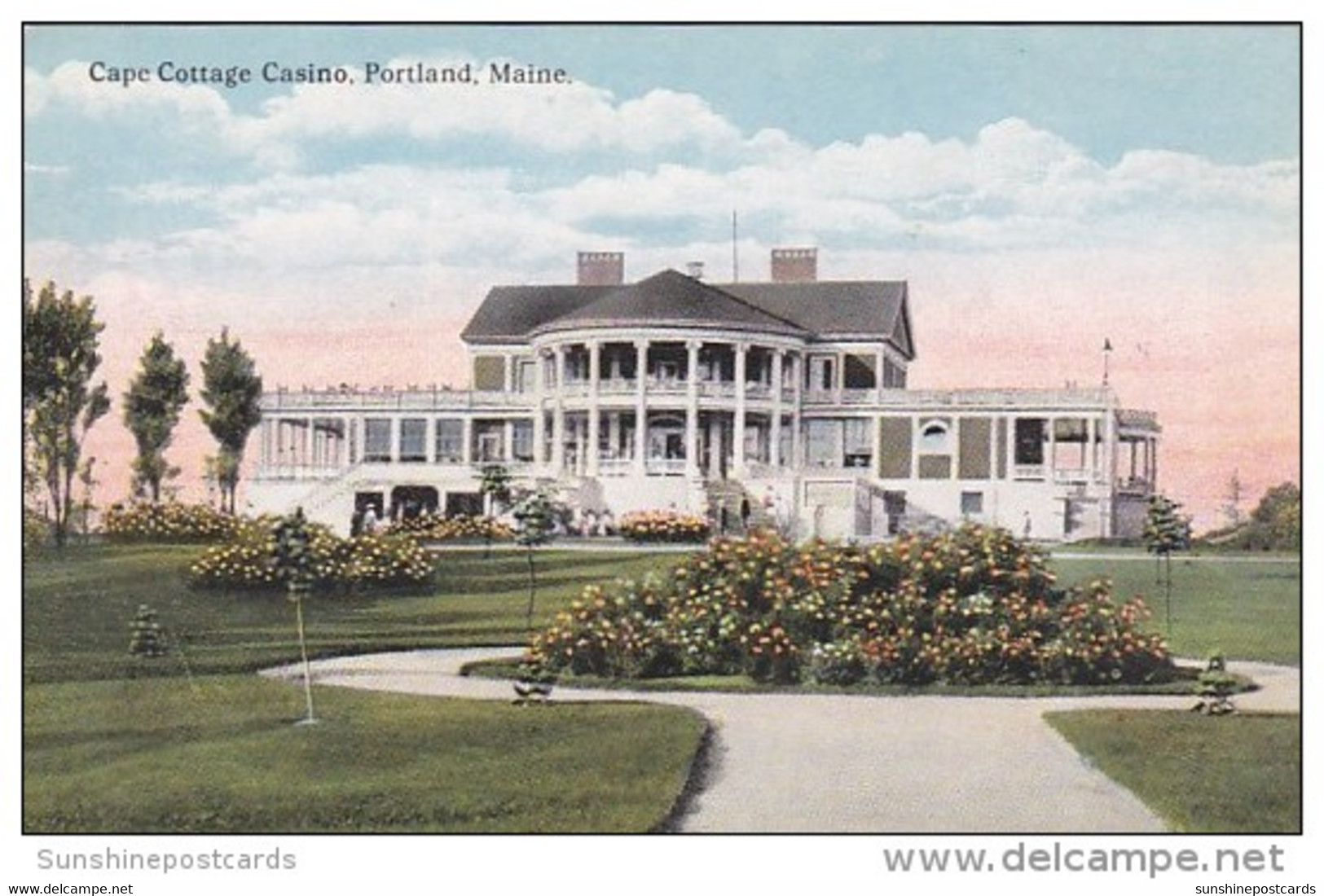 Maine Portland Cape Cottage Casino Curteich - Portland